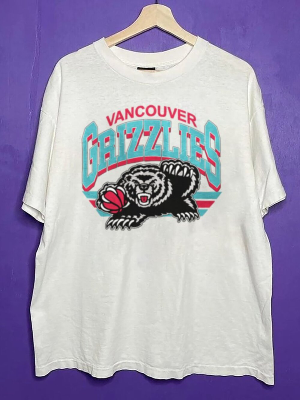 Vintage Vancouver Grizzlies Basketball Graphic Crewneck Shirt, Retro NBA Shirt